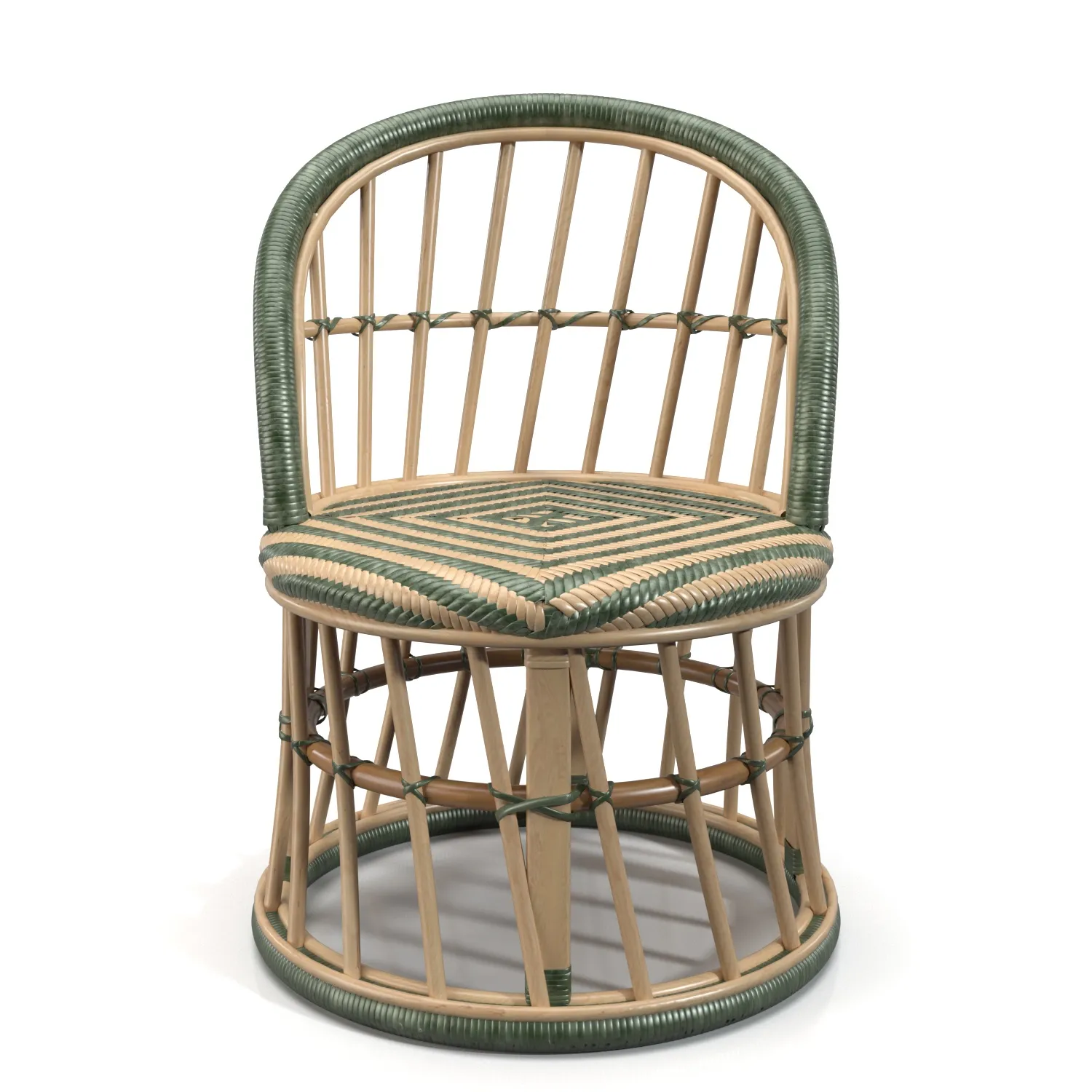 Zara Round Rattan Chair PBR 3D Model_04